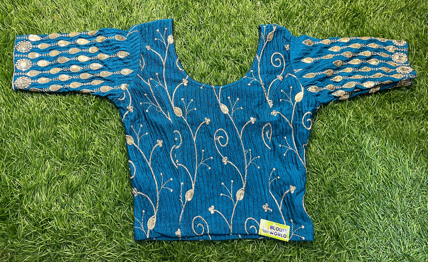 Dark sky π blue sequins stretchable blouse XL size