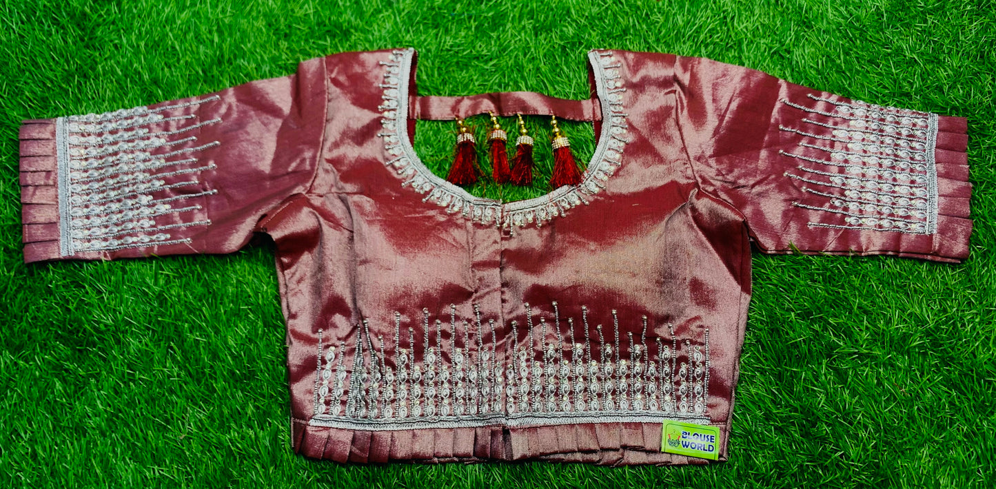 Marron back hanging design blouse ๐