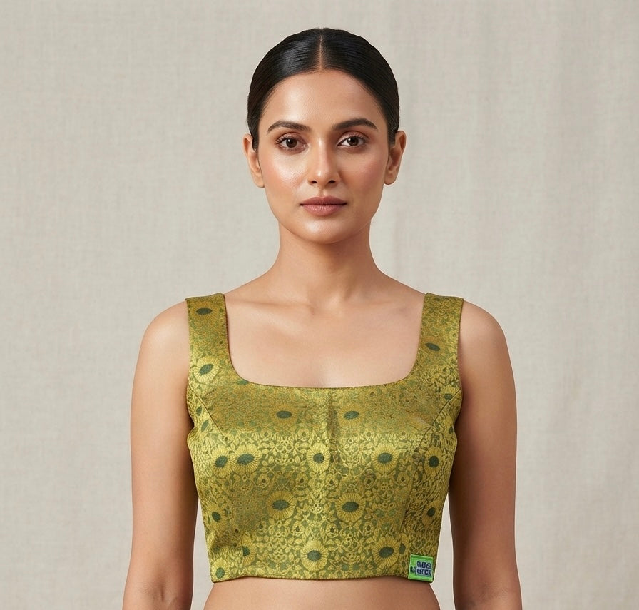Banaras spaghetti sleeveless Blouse 👚