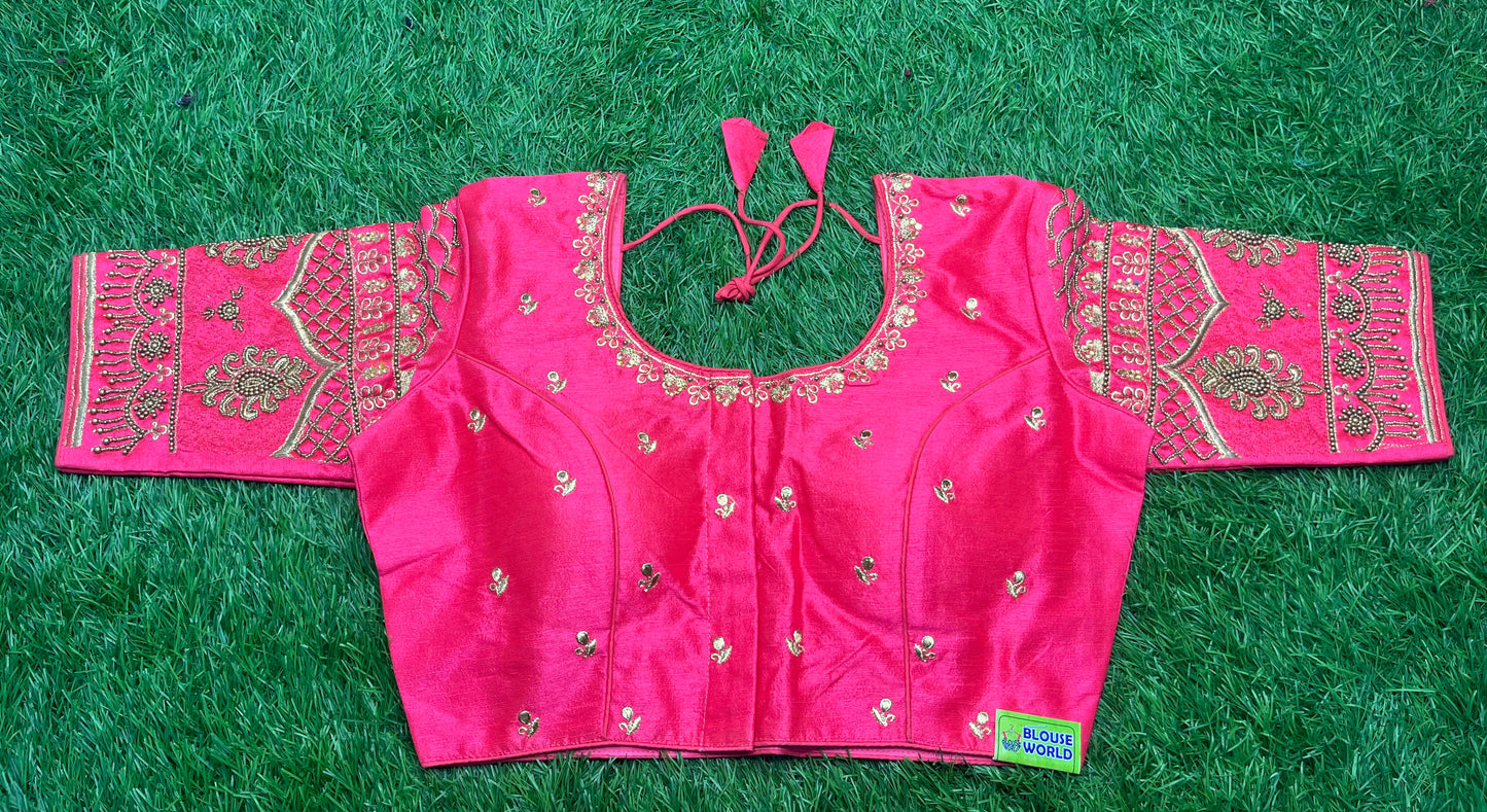 Peach ๐ pink heavy work blouse ๐