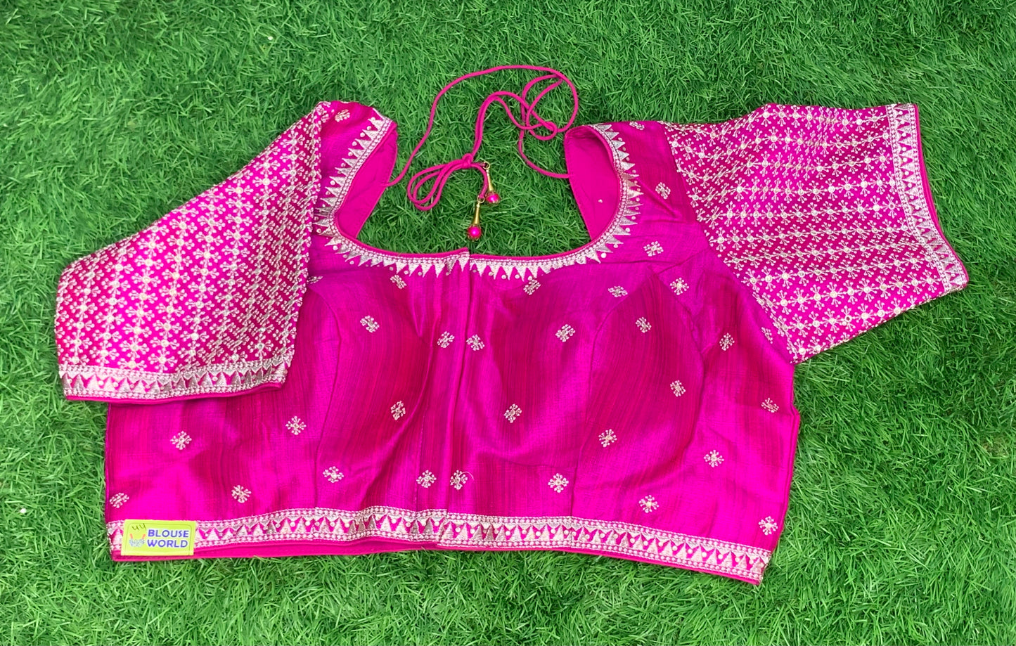 Pink magenta heavy work blouse 