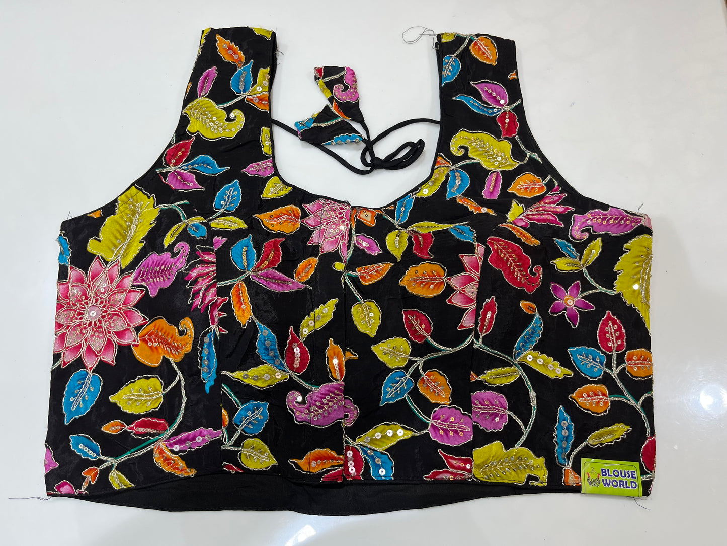 Black multi colour plus size with hands blouse π