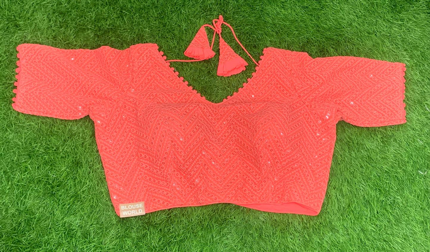Dark peach colour fancy blouse