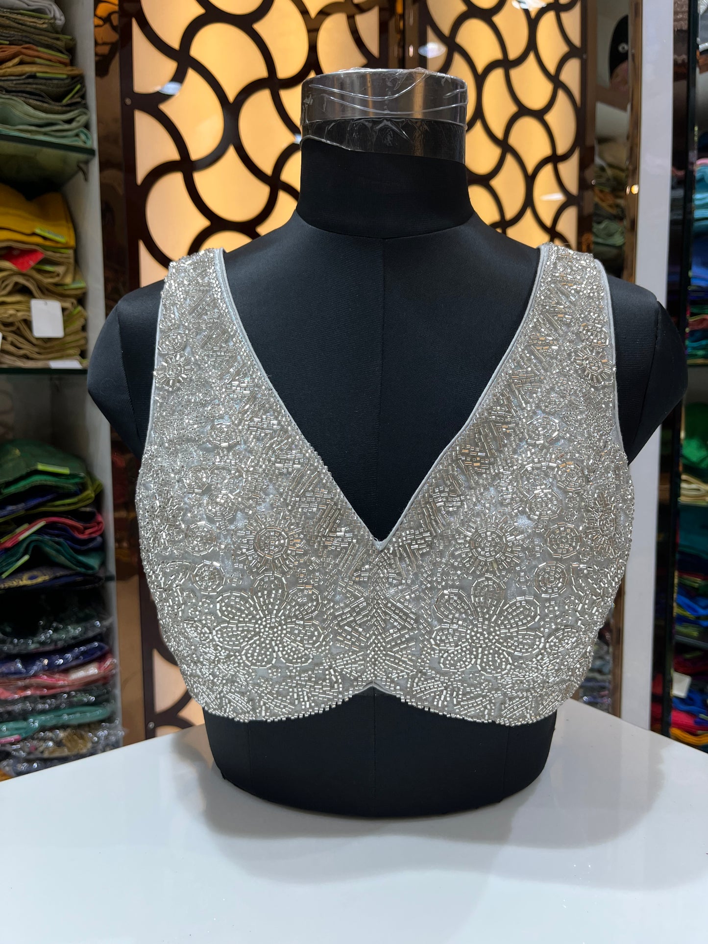 Whimsical Radiance: Floral & Pearl Embellished Corsets