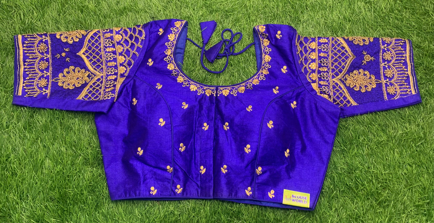 Royal blue designer blouse ๐