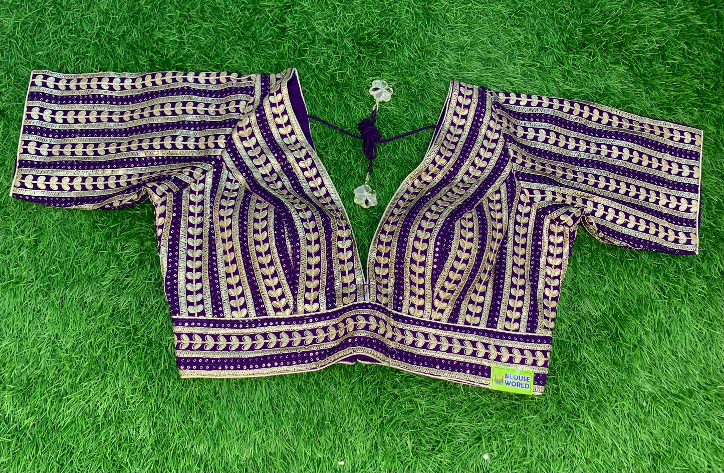 Purple gotta patti blouse