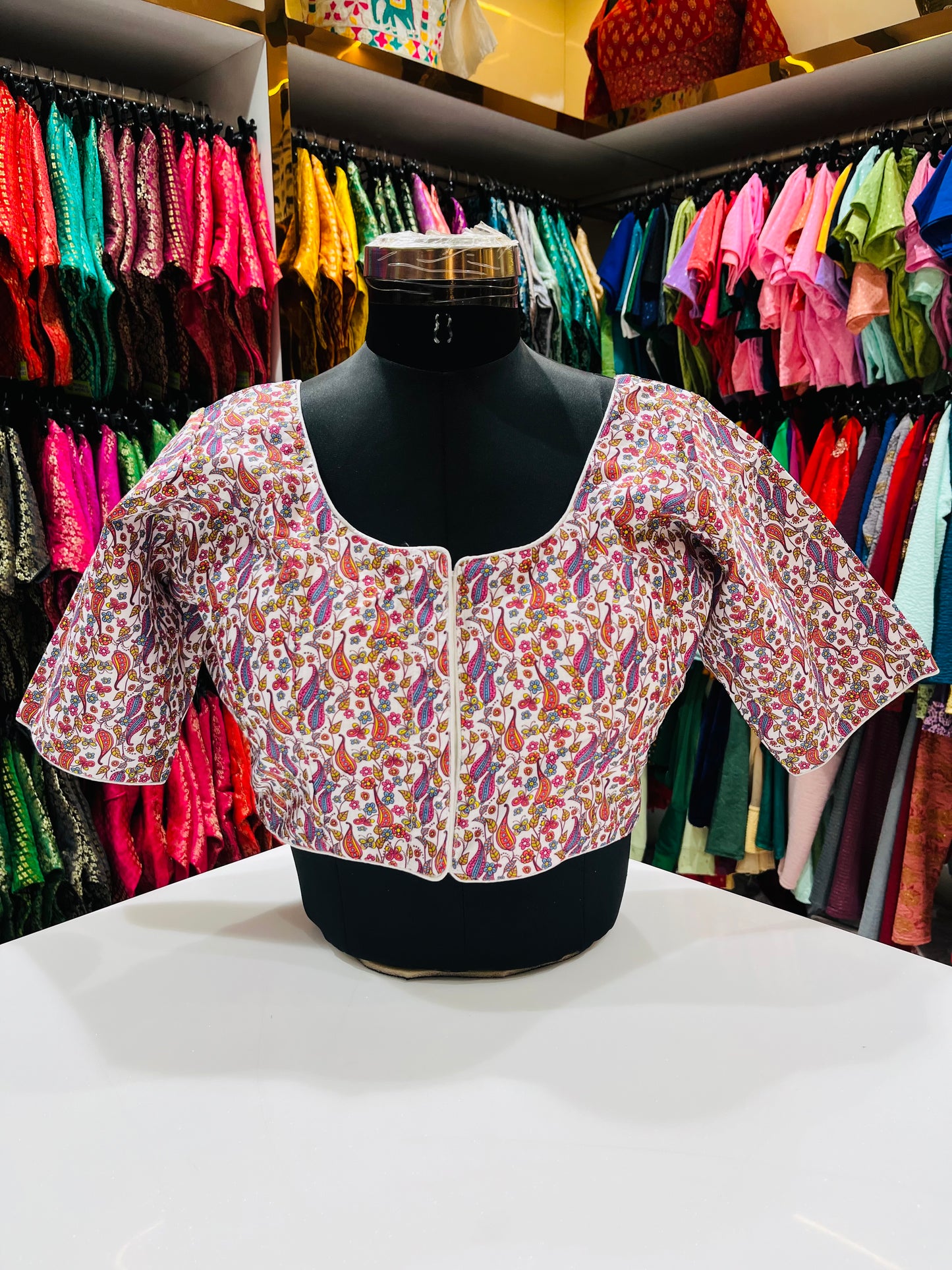 Cotton multicolour blouse fancy