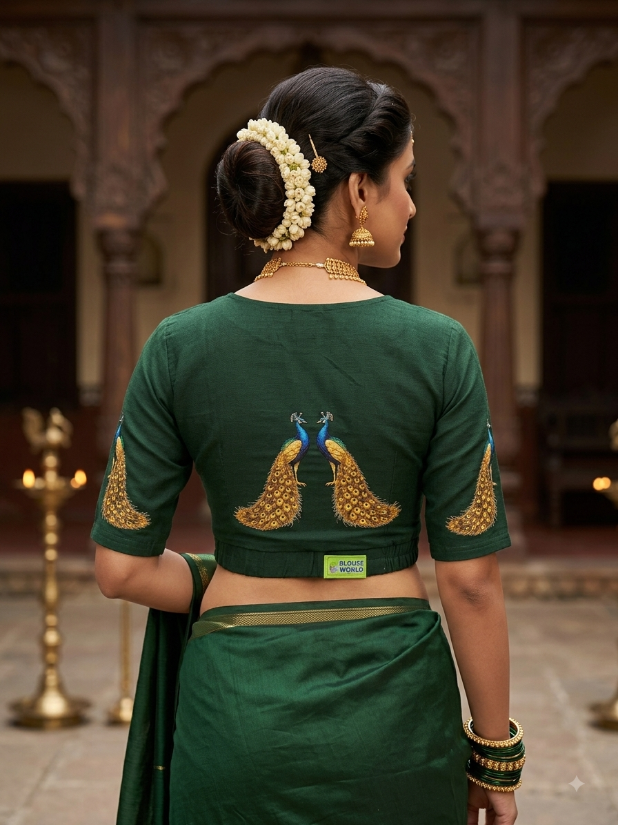 Peacock 🦚 design printed Strectable blouse