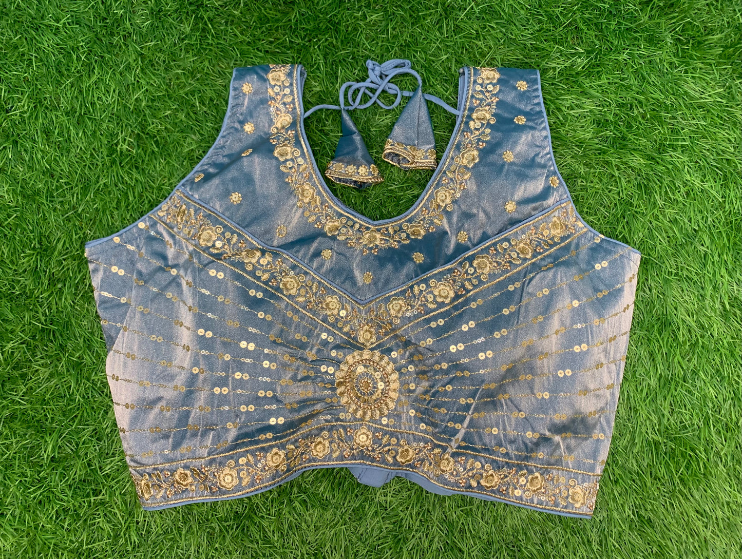Ash colour blouse with hands