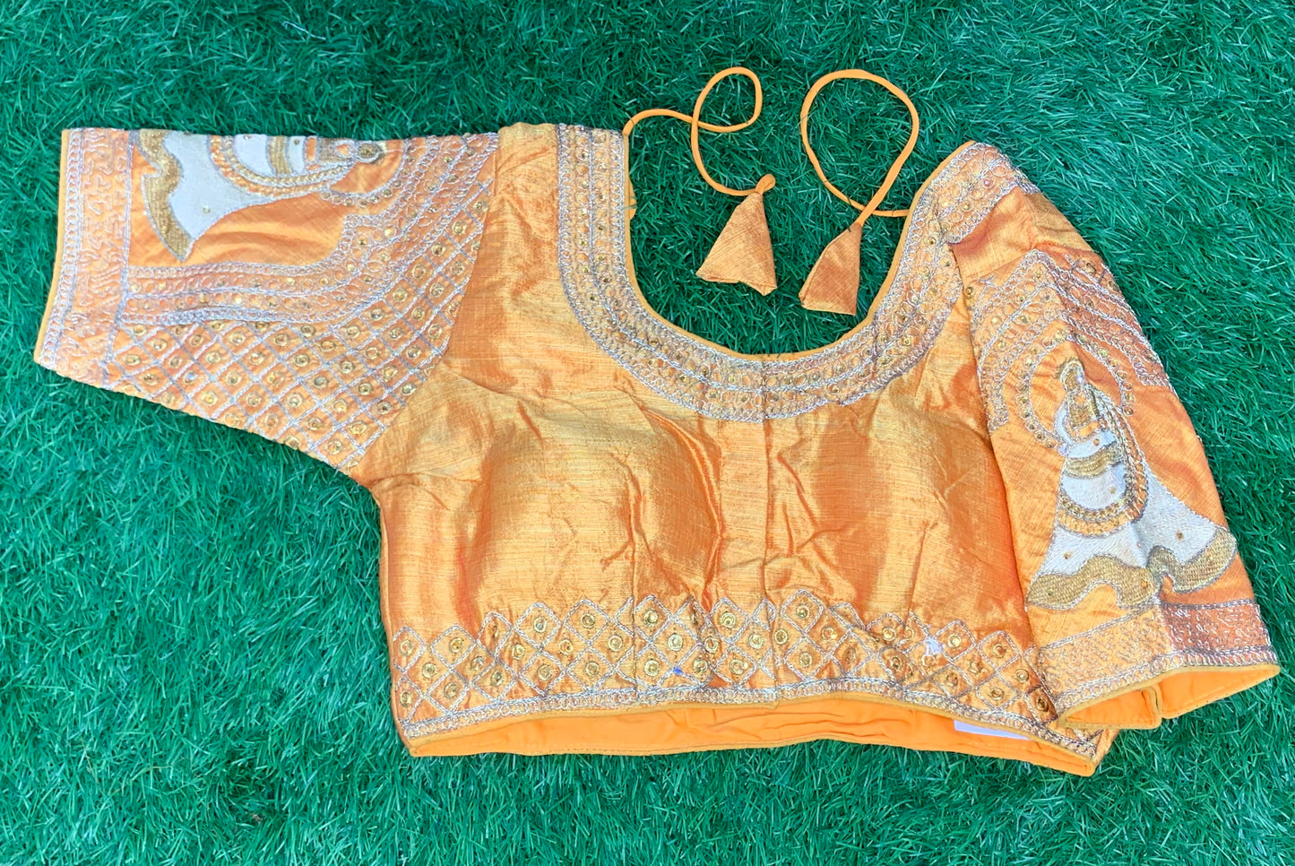 Mustard yellow work blouse