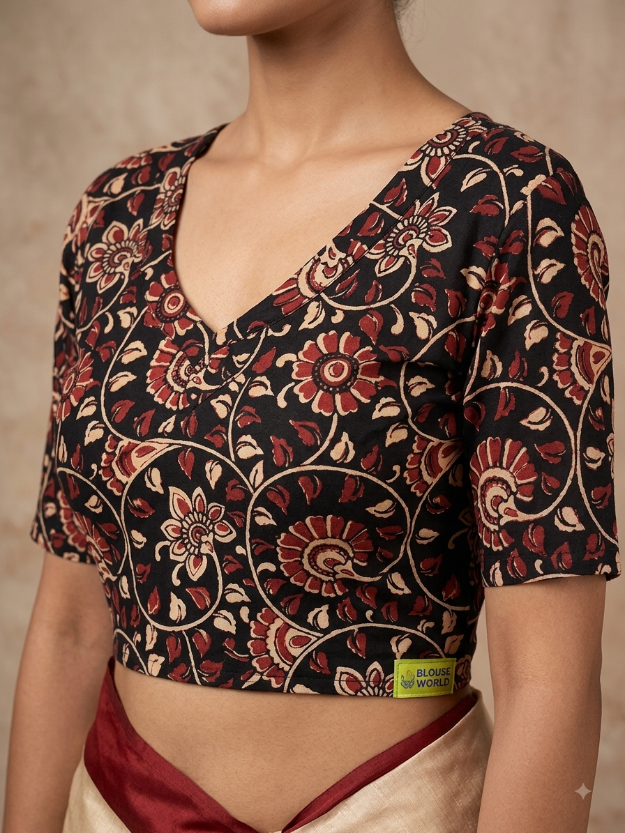 Kalamkari stretchable blouse 👚(xxlsize