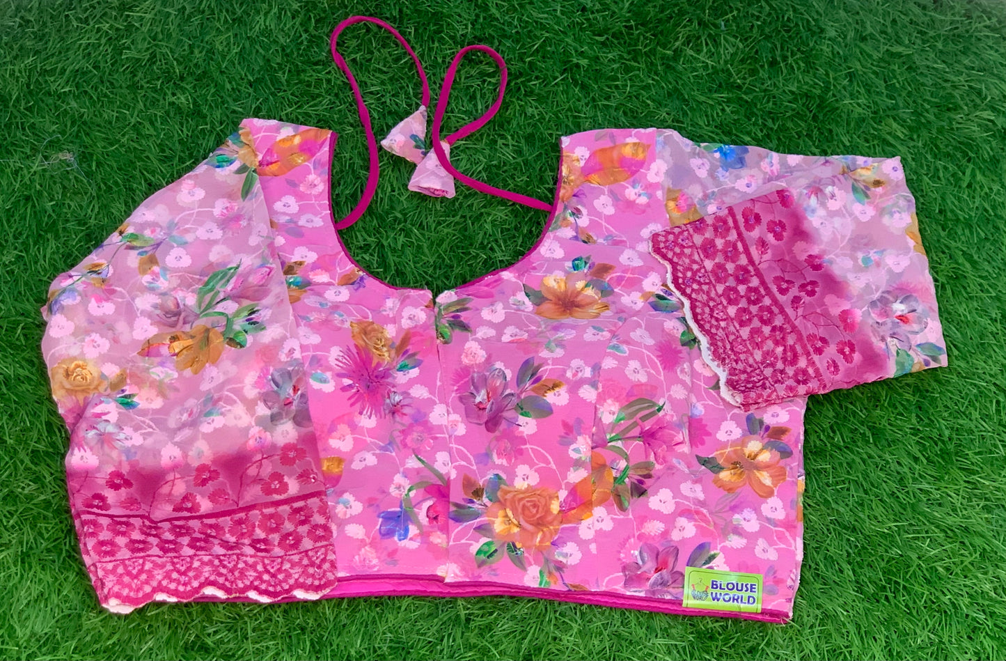 Hot pink fancy blouse
