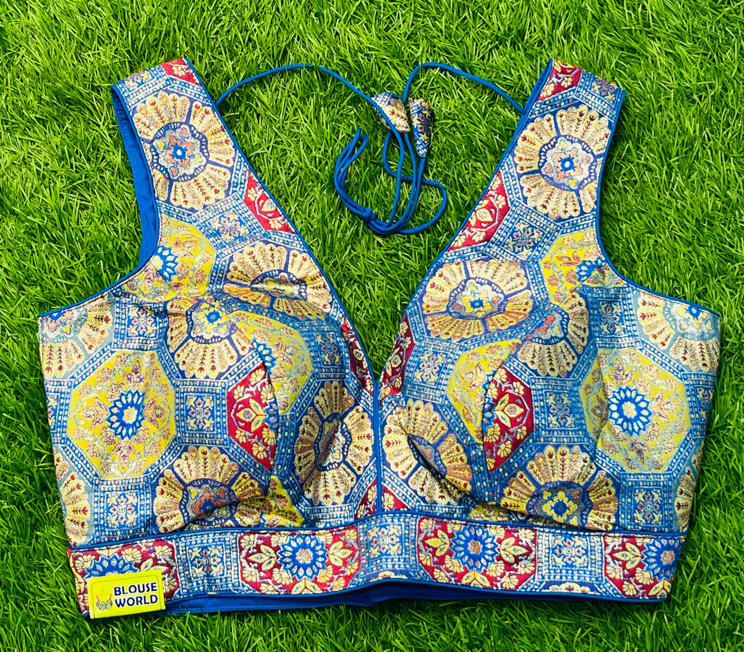 Dark blue v neck multicolour hands available