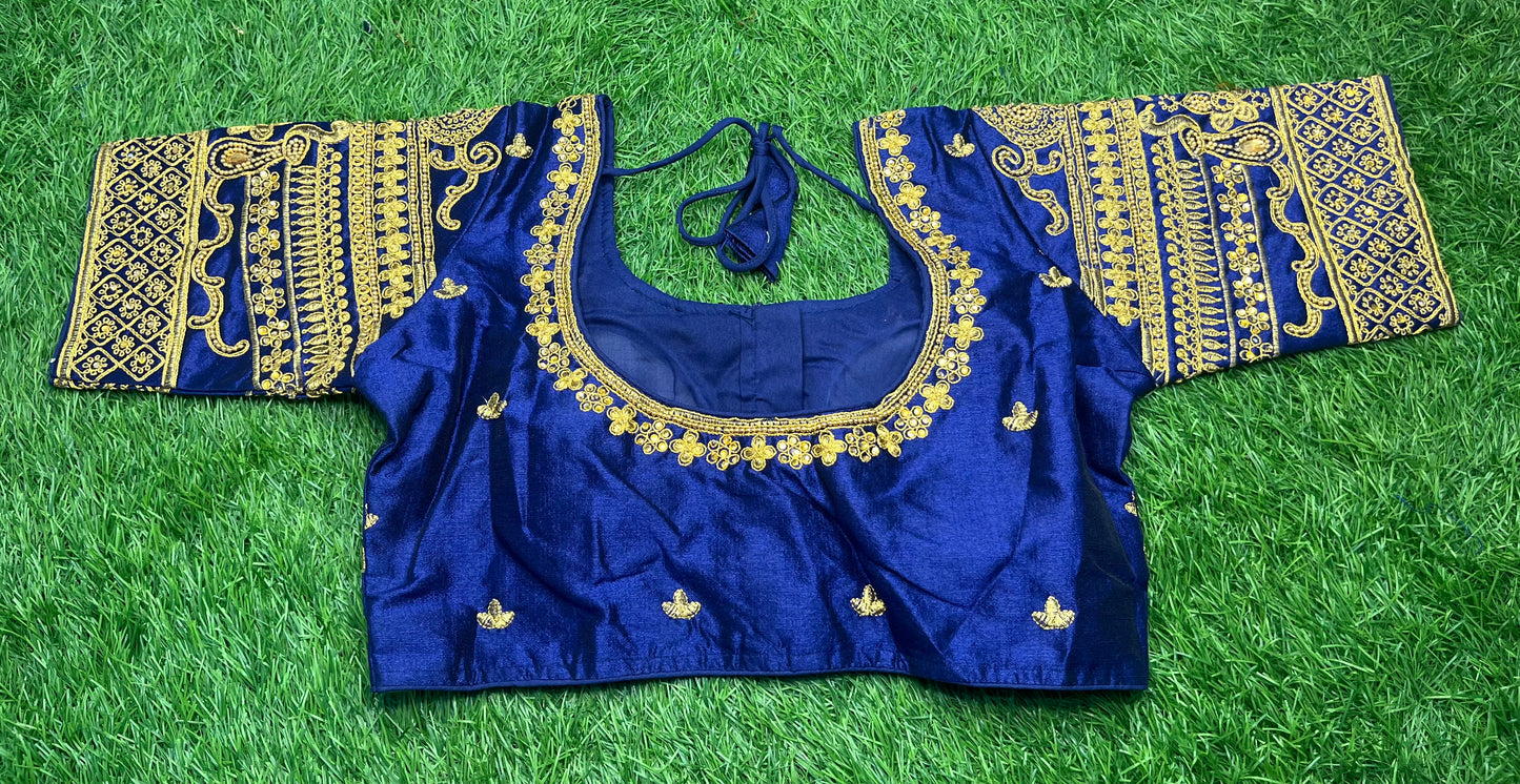 Navy blue heavy work blouse