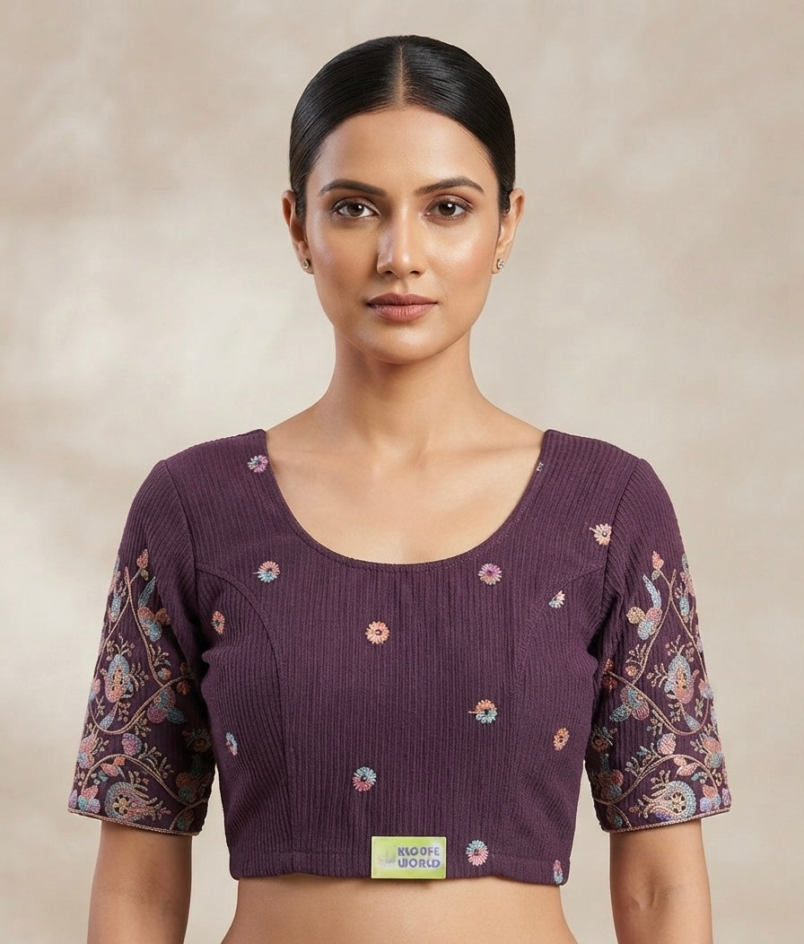 Flower hands work stretchable Blouse 👚 (2xl size