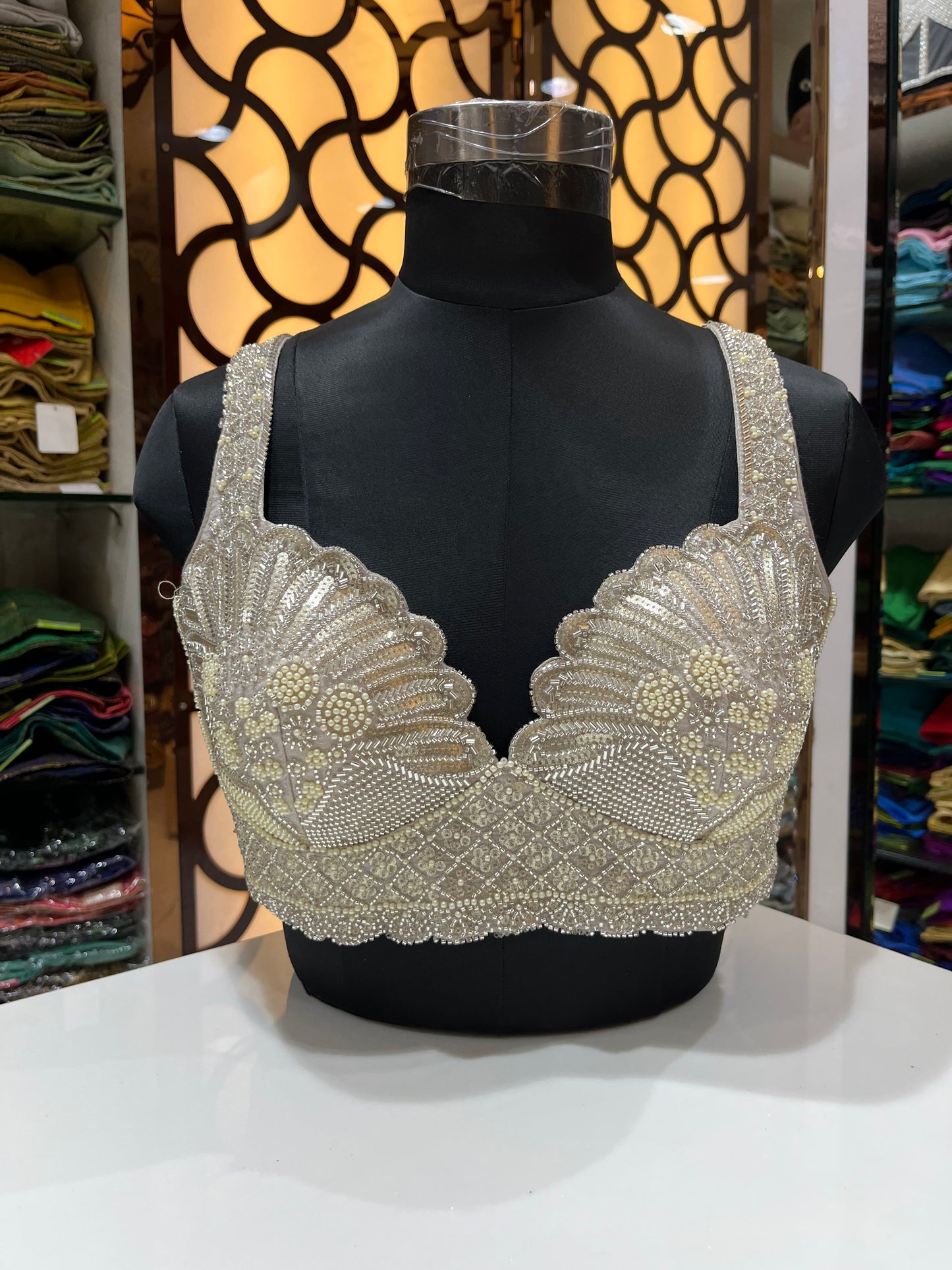 Seraphina Champagne Scallop Bodice