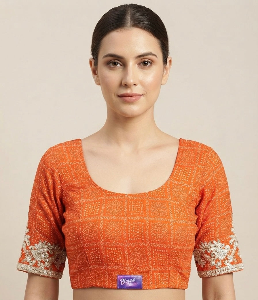 Silver hands work stretchable Blouse 👚 (2xl size