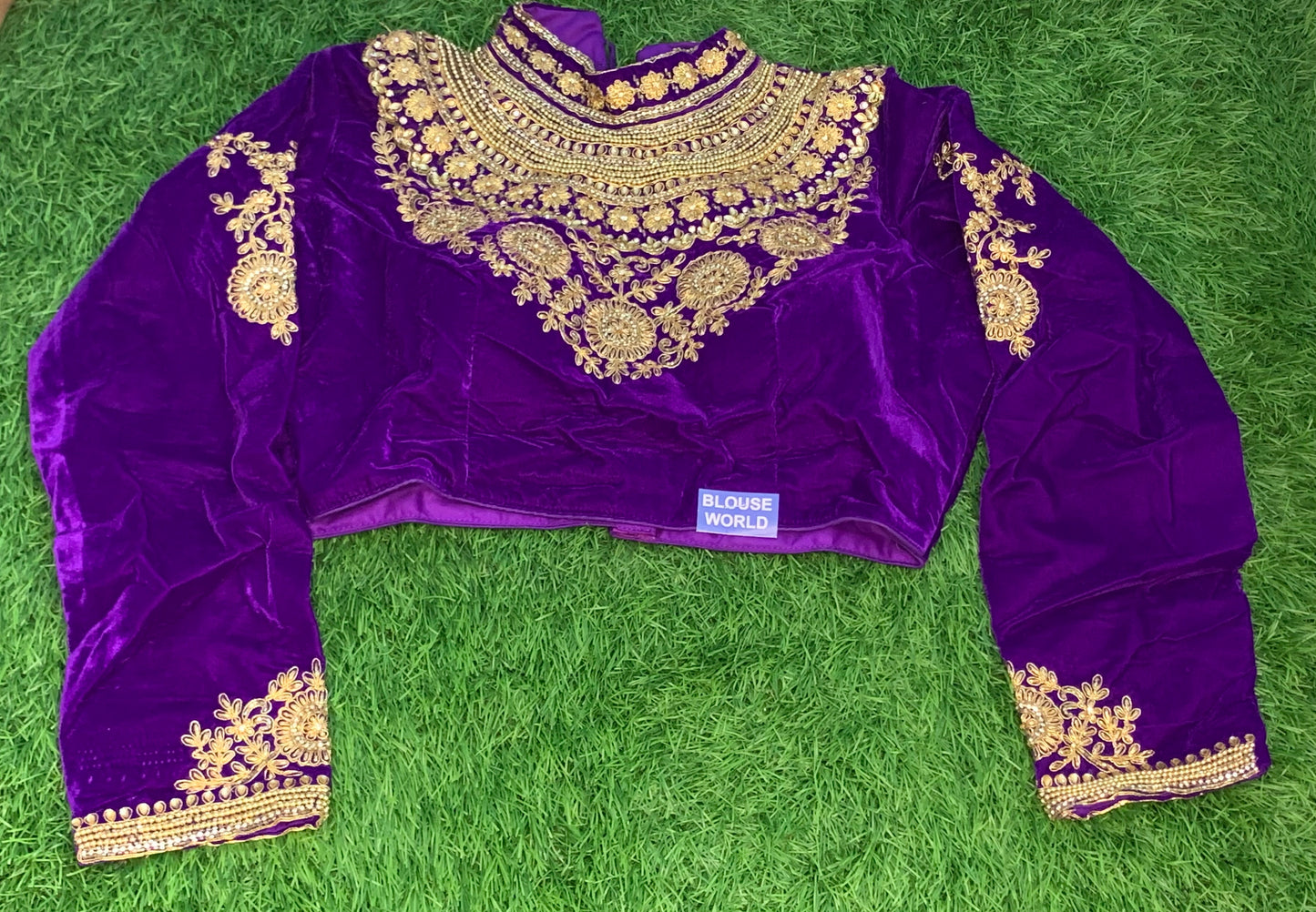 Maharani neck full hands blouse