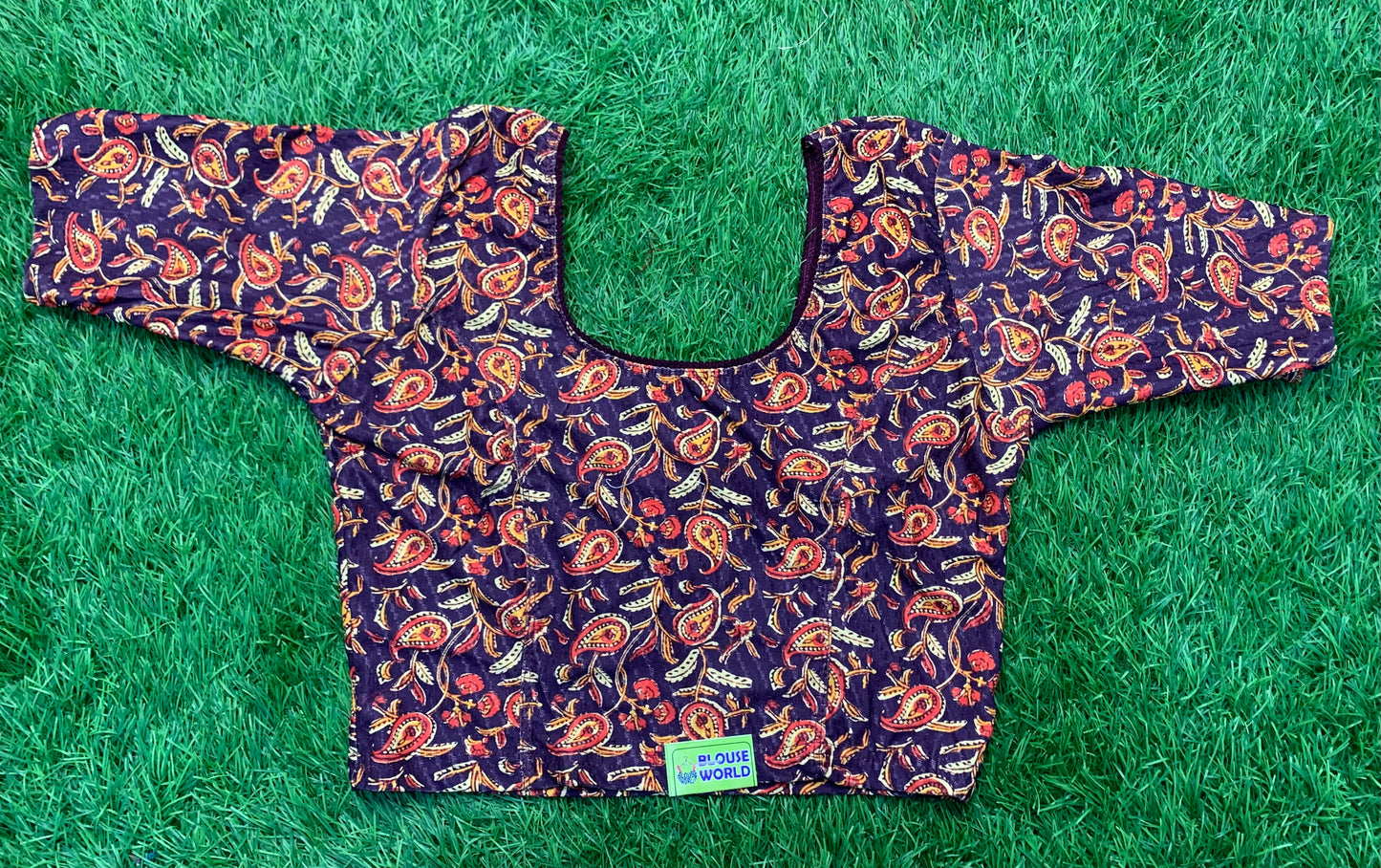 Royal blue multicolour blouse xxl