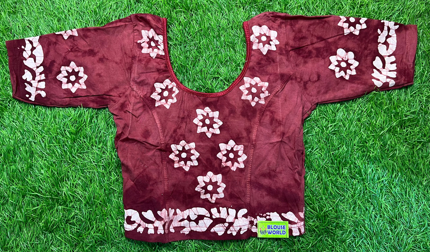 Marron print Strectable blouse xl size