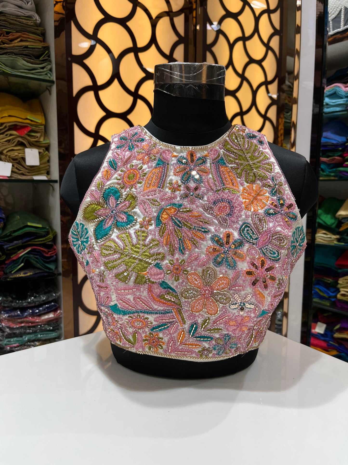 Intricate Bird & Bloom Embroidered Top