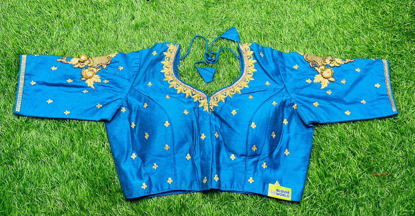 Sky ๐ blue designer work blouse