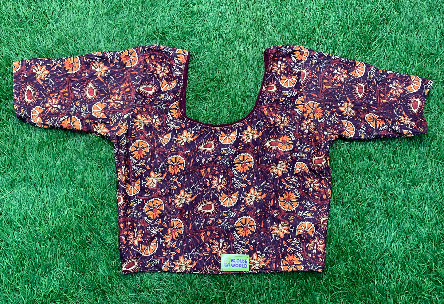 Flower print stretchable blouse