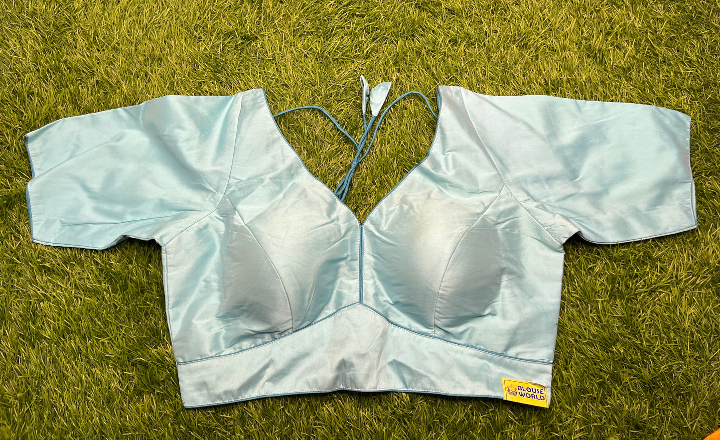 Ice 🧊 colour plain v neck blouse 👚