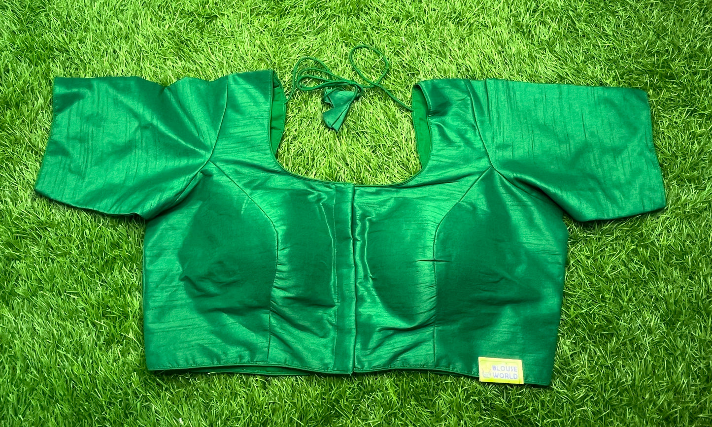 π leaf green front hooks plain blouse π