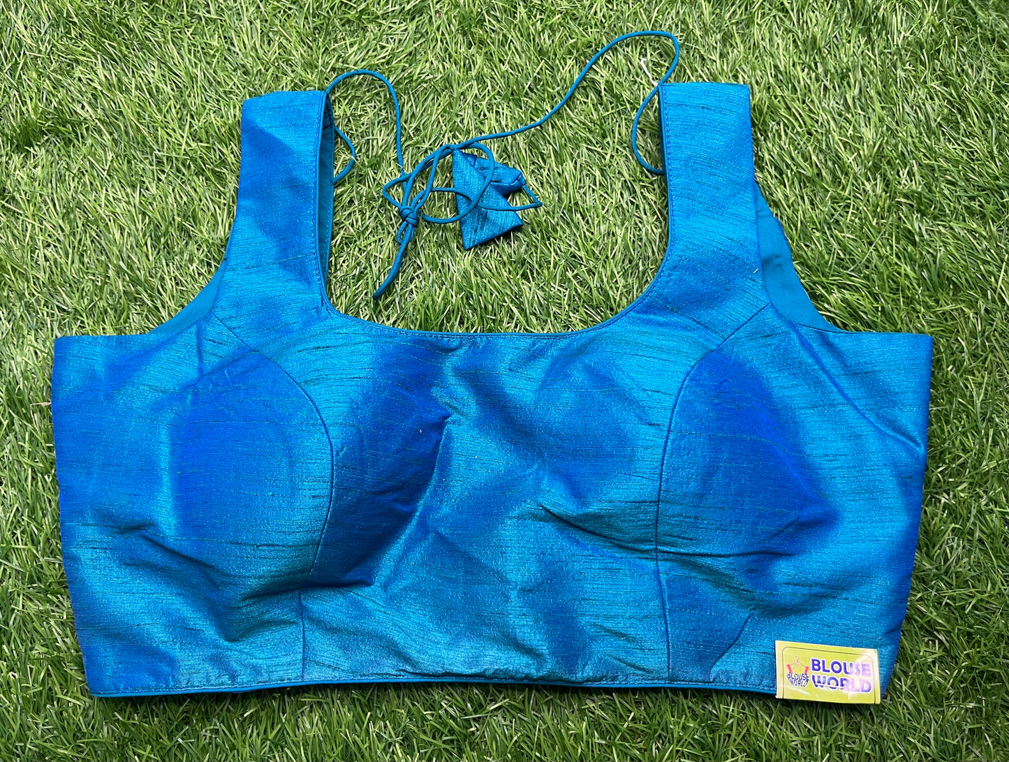 Sky blue plain hands available inside blouse π