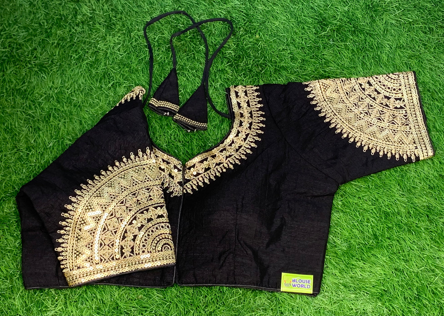 Black golden work blouse