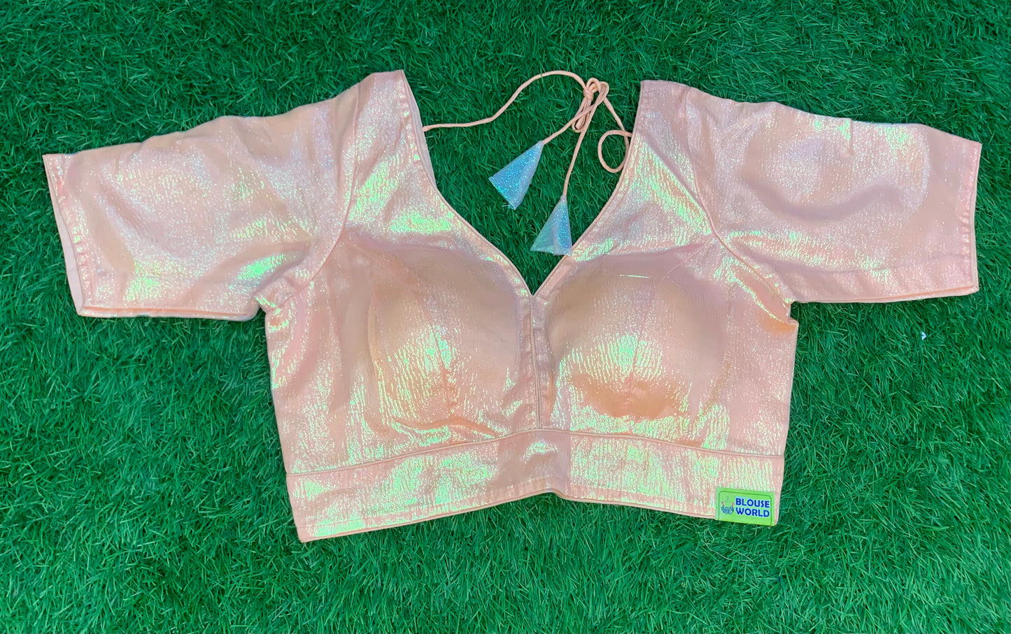 Peach colour blouse