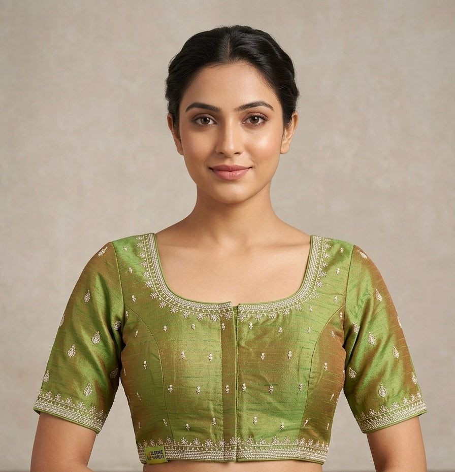 Silver butta work blouse