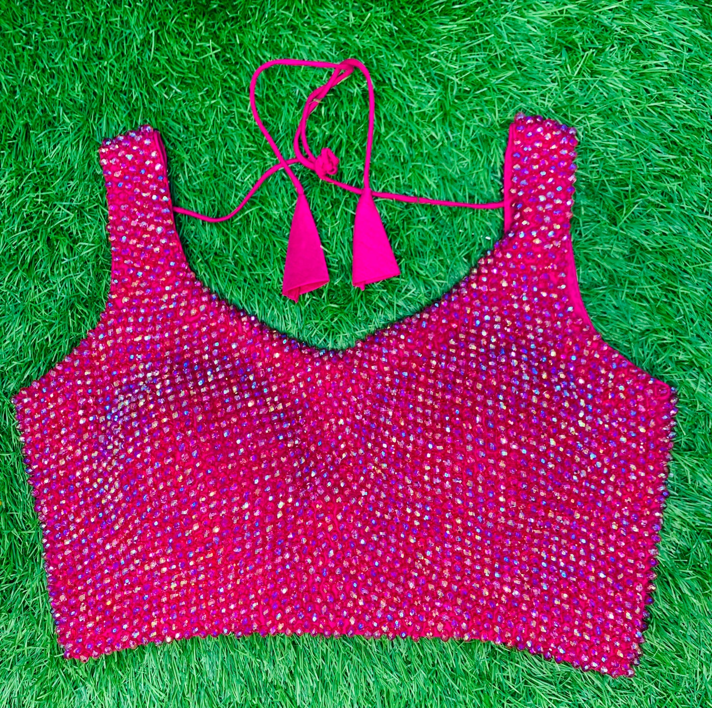 Crystal sleeveless blouse