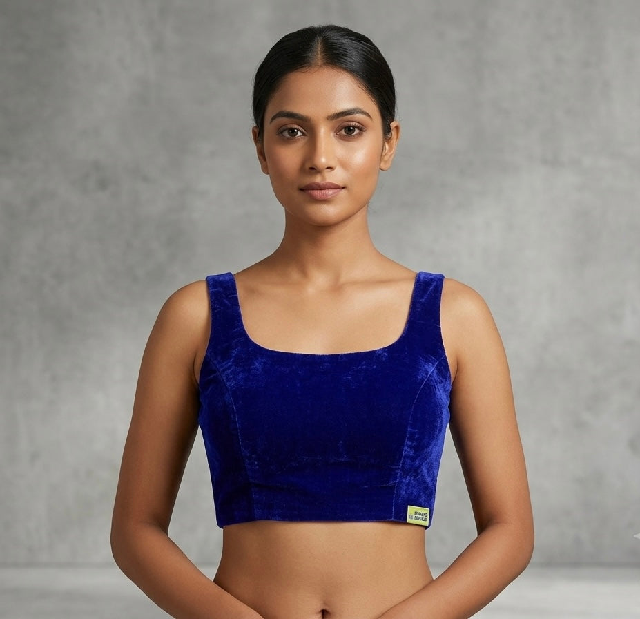 Stylish velvet sleeveless Blouse 👚