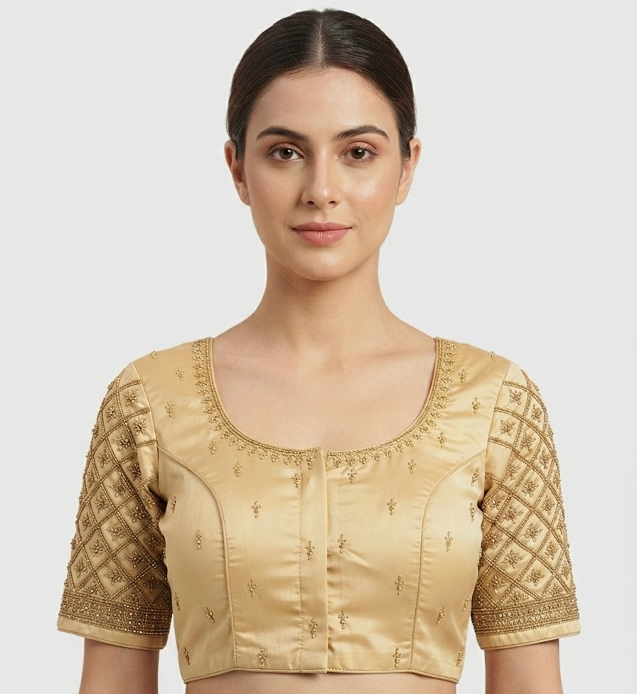 Golden maggam work