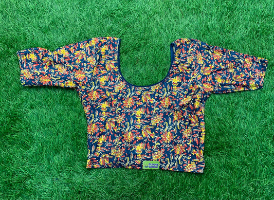 Flower print stretchable blouse xxl