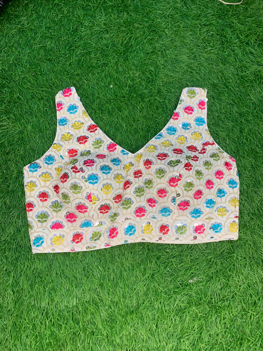 Sleeveless designer fancy blouse