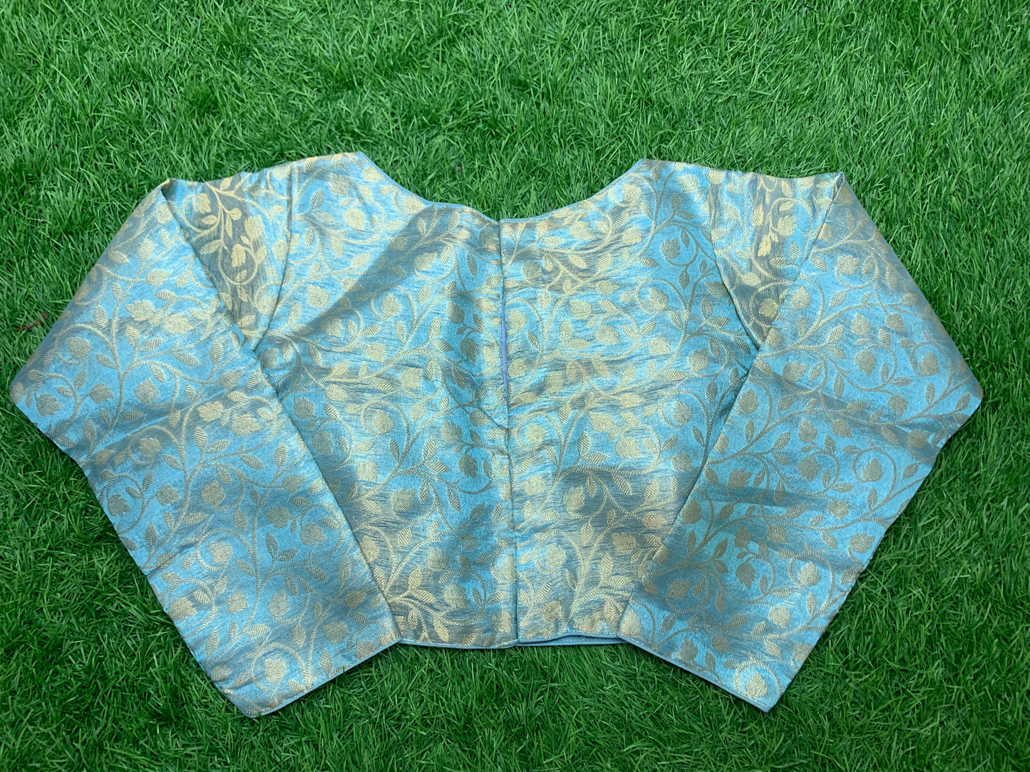 Sky blouse blue colour designer blouse 👚