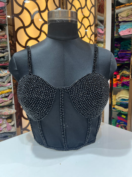 Cordset pearl black blouse