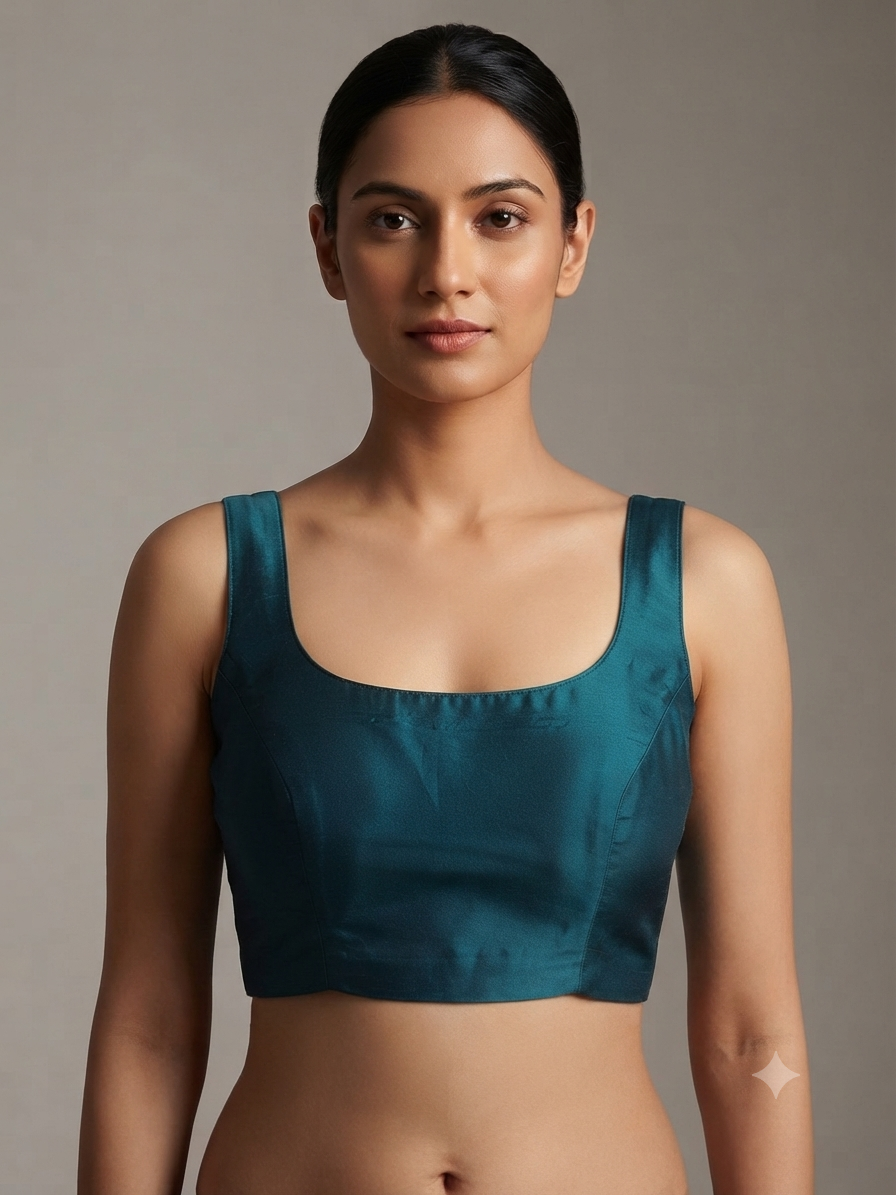 Sleeveless silk blouse