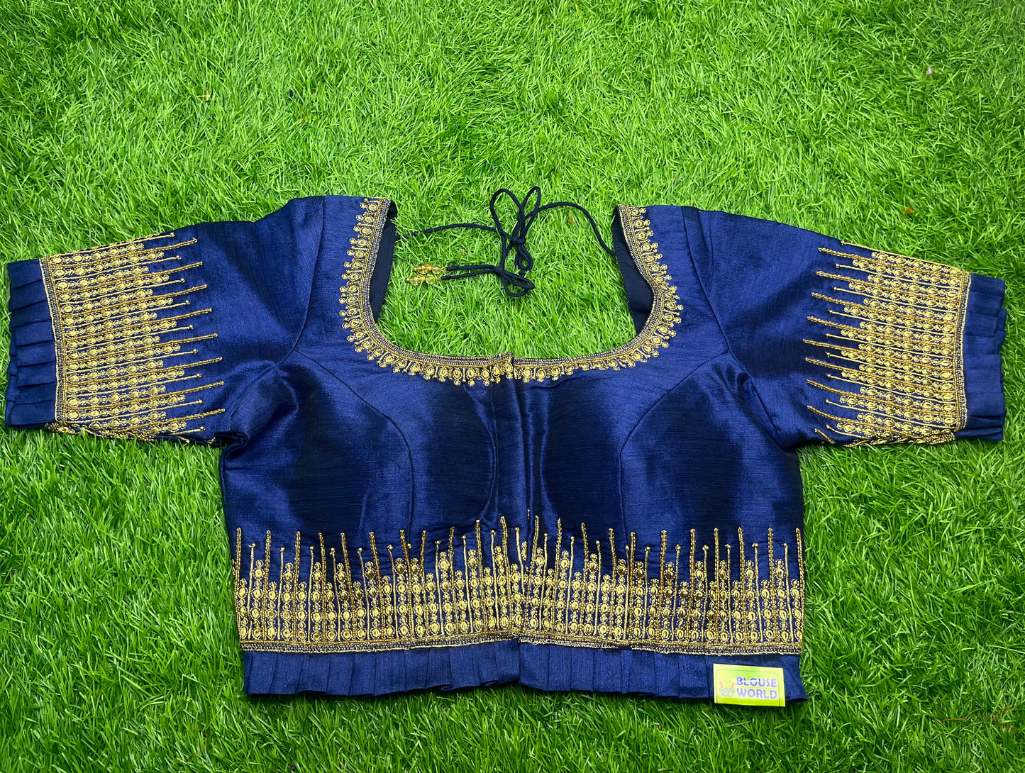 Navy blue simple hand work blouse 👚