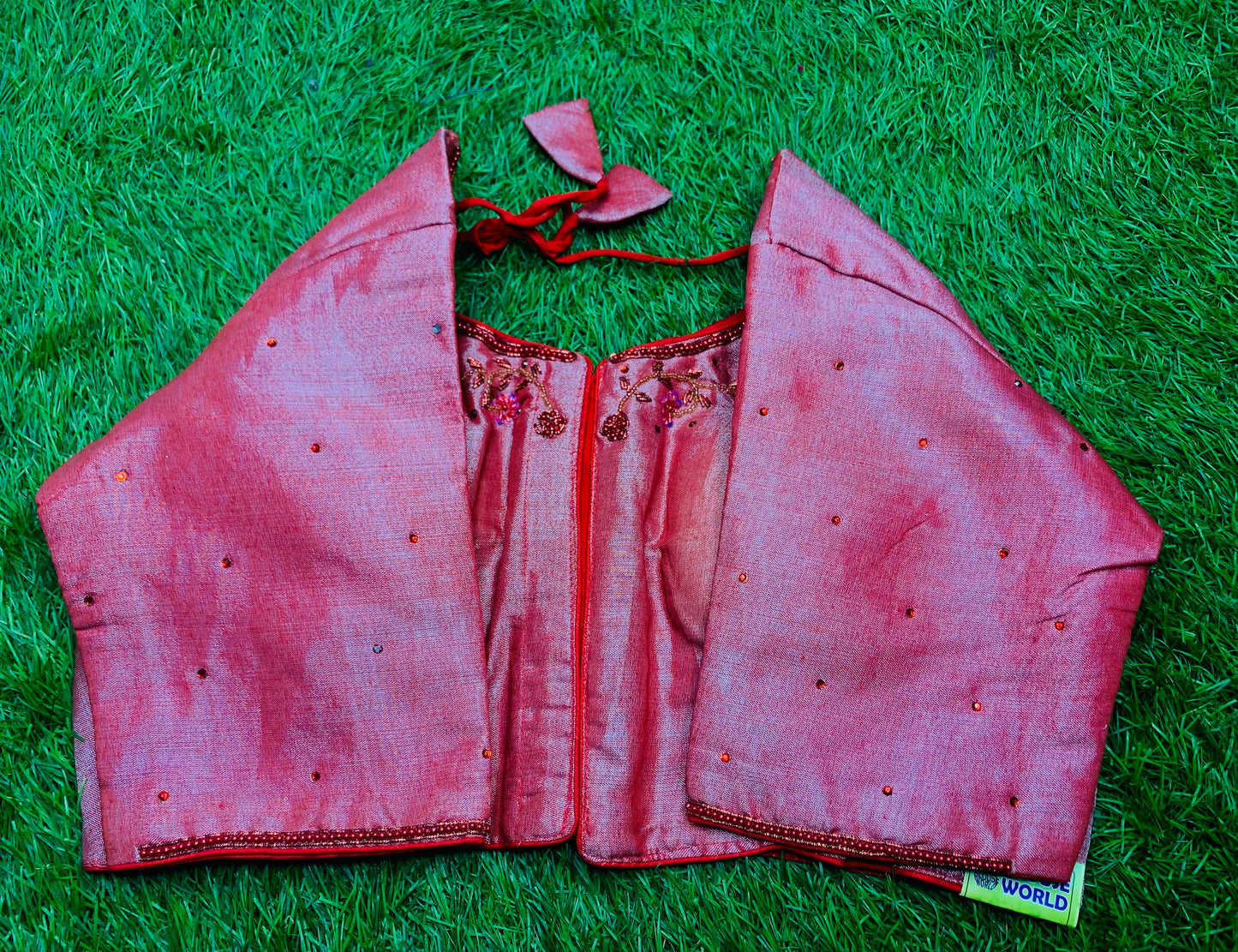 Pink tissue simple readymade blouse 👚
