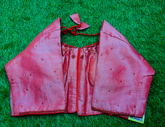 Pink tissue simple readymade blouse 👚