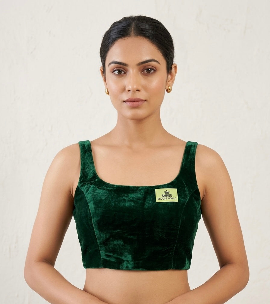 Stylish velvet sleeveless Blouse 👚