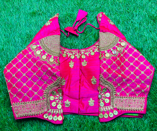 Rani pink coin 🪙 work blouse 👚