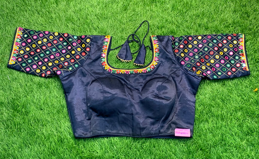 Navy blue fancy blouse