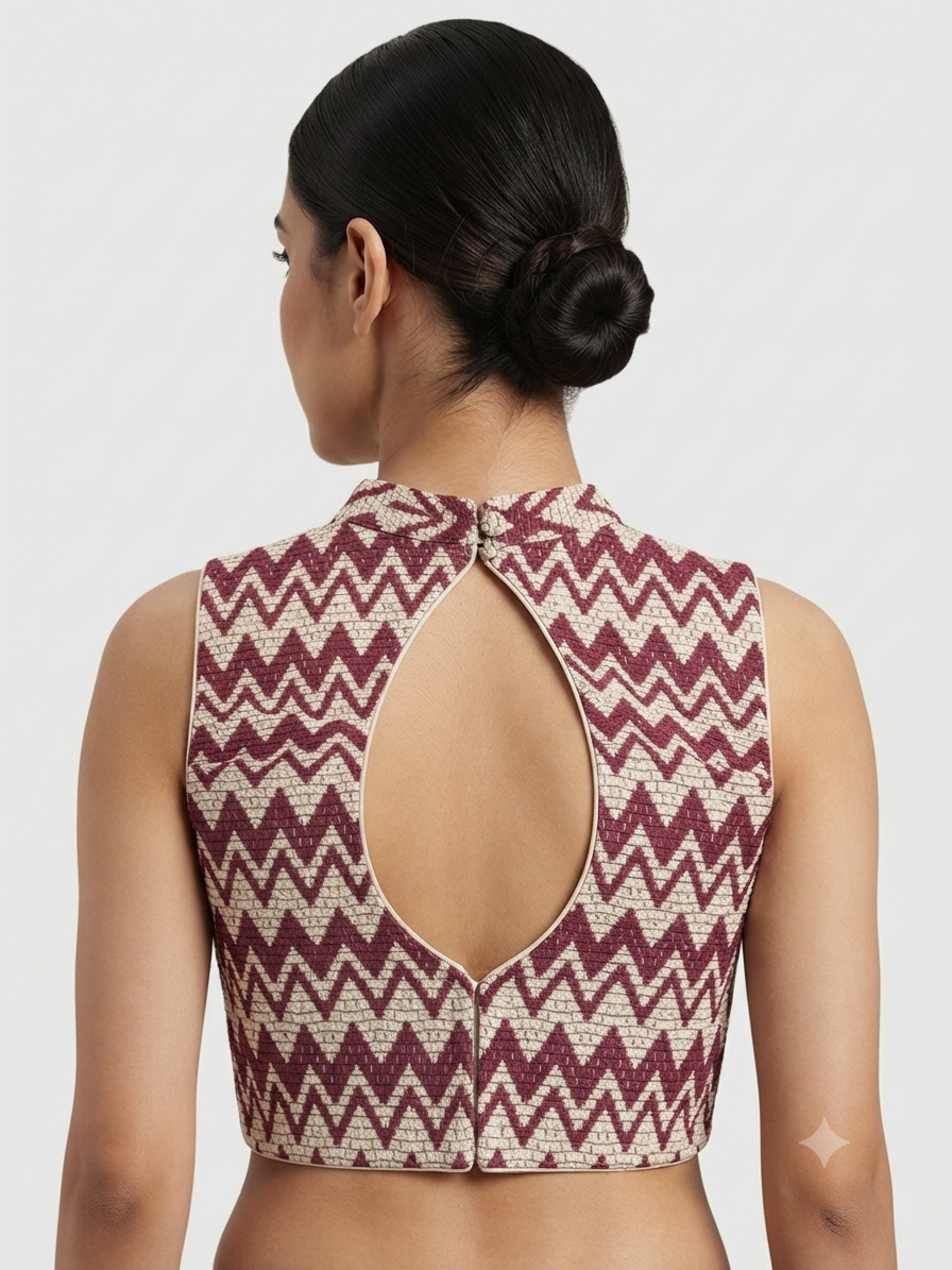Thread 🧵 work fancy sleeveless 👚 blouse