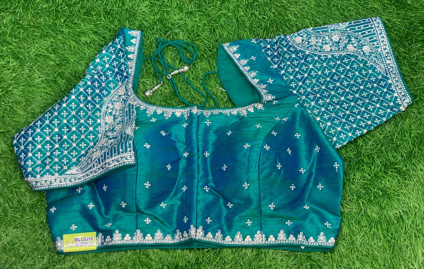 Dual shade blue with heavy work embroidery