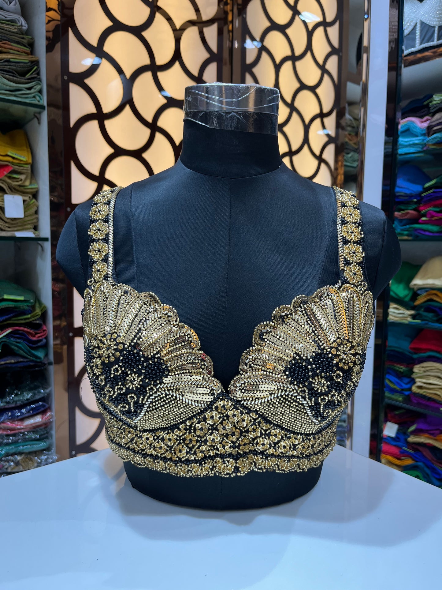 Empress Obsidian & Gold Artisan Top
